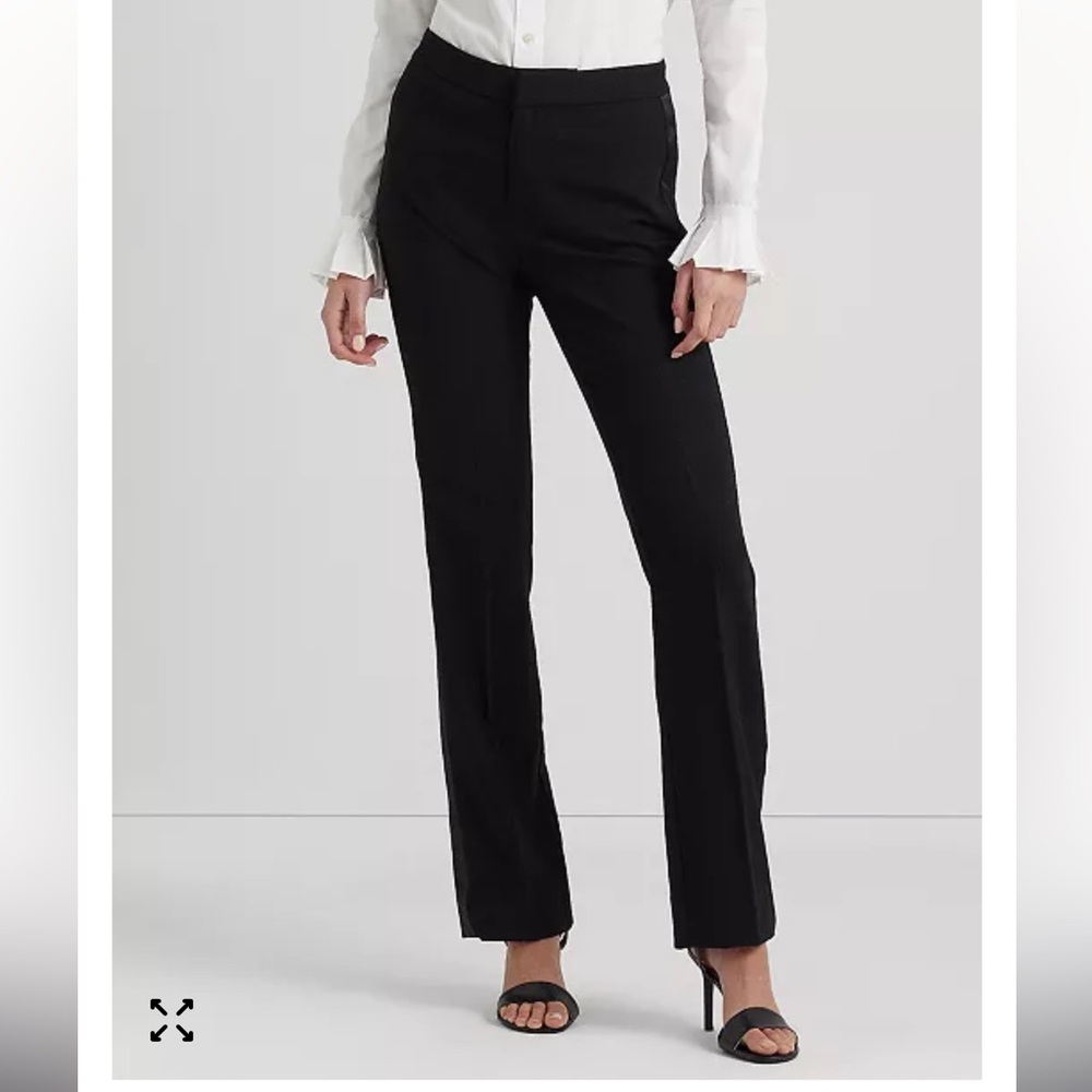 Ralph Ralph Lauren Black Straight Leg Women's Tuxedo Pant - Size 0